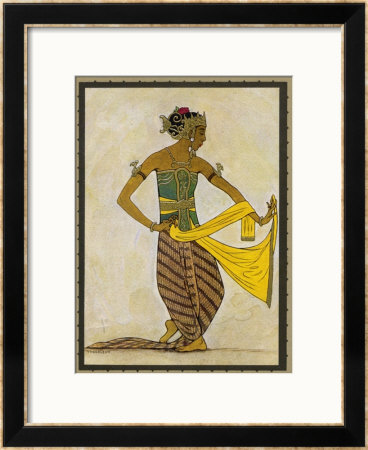 Javanese Dancer In A Sculpturesque Pose by Tyra Kleen Pricing Limited Edition Print image