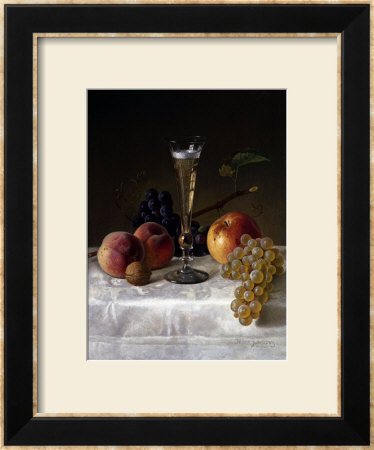 Still Life With Glass Of Champagne by Filipo Or Frederico Bartolini Pricing Limited Edition Print image