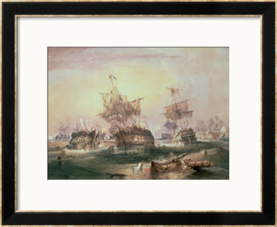 Battle Of Trafalgar, 21St October 1805 by William John Huggins Pricing Limited Edition Print image