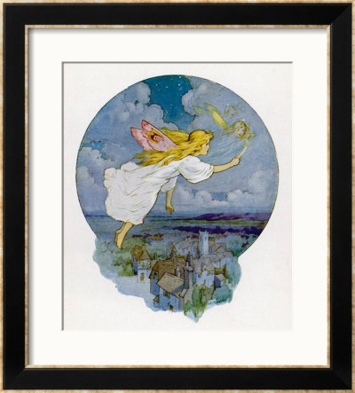 One Moonlight Night The Fairies Came Flying In by Harry G. Theaker Pricing Limited Edition Print image