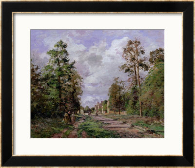 The Road To Louveciennes At The Edge Of The Wood, 1871 by Camille Pissarro Pricing Limited Edition Print image