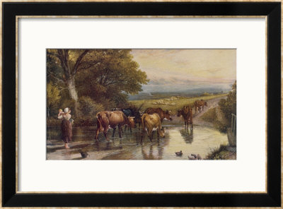 Cattle Returning To The Farm From Pasture by Birket Foster Pricing Limited Edition Print image