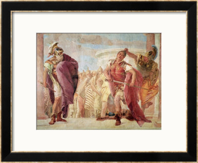 Minerva Preventing Achilles From Killing Agamemnon, From The Iliad By Homer, 1757 by Giovanni Battista Tiepolo Pricing Limited Edition Print image