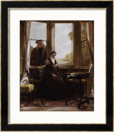 Lady Jane Grey And Roger Alscham, 1853 by John Callcott Horsley Pricing Limited Edition Print image