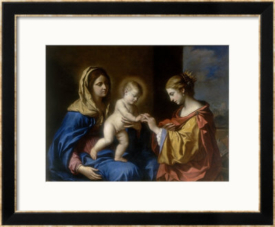 Mystical Marriage Of St. Catherine, Conserved At The Galleria Estense In Modena by Guercino (Giovanni Francesco Barbieri) Pricing Limited Edition Print image