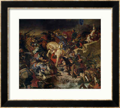 The Battle Of Taillebourg, 21St July 1242, 1837 by Eugene Delacroix Pricing Limited Edition Print image