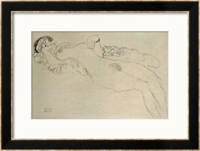 Female Nude Turned Left, 1914/15 by Gustav Klimt Pricing Limited Edition Print image