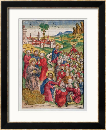 The Multiplication Of Loaves And Fishes, 1491 by Michael Wolgemut Or Wolgemuth Pricing Limited Edition Print image