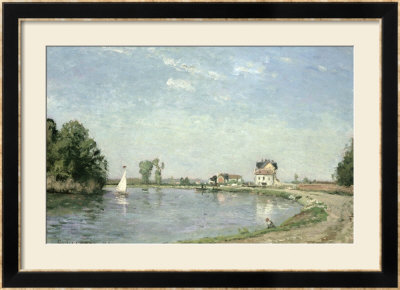 At The River's Edge, 1871 by Camille Pissarro Pricing Limited Edition Print image