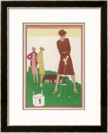 Ladies On A Golf Course by Berlinger Pricing Limited Edition Print image