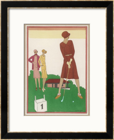 Ladies On A Golf Course by Berlinger Pricing Limited Edition Print image