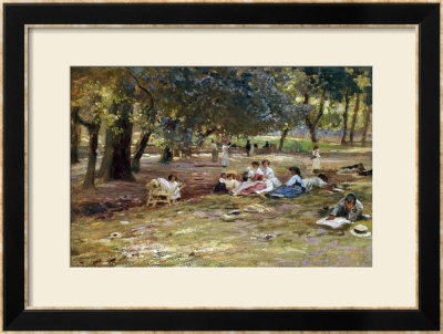 In The Park by Franz Theodor Aerni Pricing Limited Edition Print image