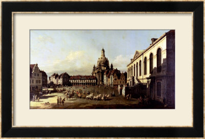 The Neuer Marktplatz In Dresden, 1747 by Bernardo Bellotto Pricing Limited Edition Print image