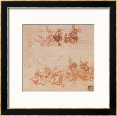 Study For The Battle Of Anghiari, 1504-5 by Leonardo Da Vinci Pricing Limited Edition Print image