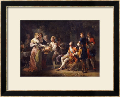 Louis Xiv Of France Declaring His Love For Louise De La Valliere by Jean-Frederic Schall Pricing Limited Edition Print image