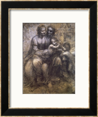 Virgin And Child With St. Anne And Infant by Leonardo Da Vinci Pricing Limited Edition Print image