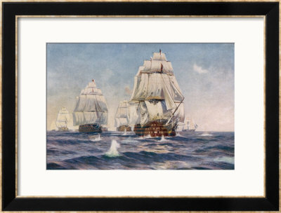 Nelson's Flagship At The Battle Of Trafalgar 21 October 1805 by Norman Wilkinson Pricing Limited Edition Print image