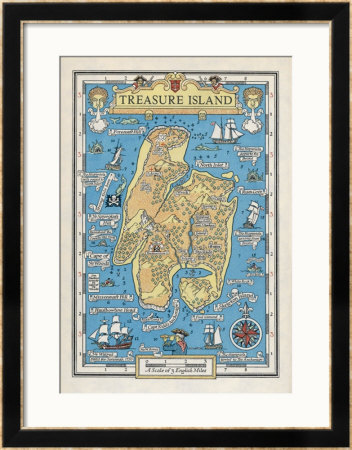 Map Of Treasure Island by Monro S. Orr Pricing Limited Edition Print image