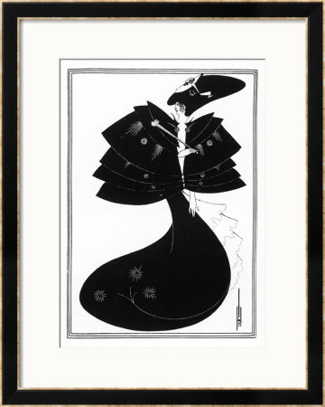 The Black Cape by Aubrey Beardsley Pricing Limited Edition Print image