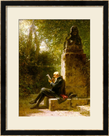 The Philosopher (The Reader In The Park) by Carl Spitzweg Pricing Limited Edition Print image