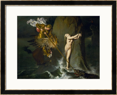 Roger And Angelica, A Scene From Ariosto's Orlando Furioso, 1819 by Jean-Auguste-Dominique Ingres Pricing Limited Edition Print image