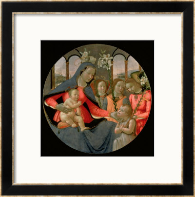 Virgin And Child With St. John The Baptist And The Three Archangels, Raphael, Gabriel And Michael by Sebastiano Mainardi Pricing Limited Edition Print image