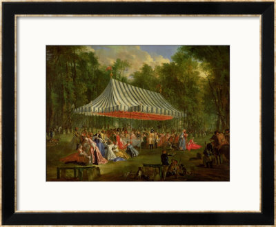 Festival Given By The Prince Of Conti To The Prince Of Brunswick-Lunebourg At L'isle-Adam, 1766 by Michel Barthélémy Ollivier Pricing Limited Edition Print image