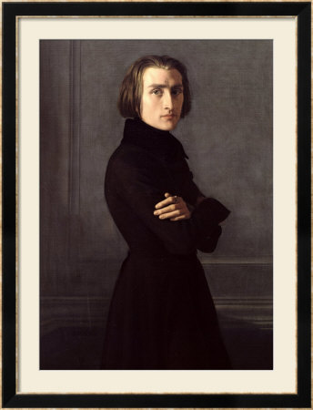 Portrait Of Franz Liszt 1839 by Henri Lehmann Pricing Limited Edition Print image