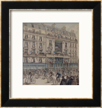 The Start Of The Paris-Brest Bicycle Race In Front Of The Offices Of Le Petit Journal by Fortune Louis Meaulle Pricing Limited Edition Print image