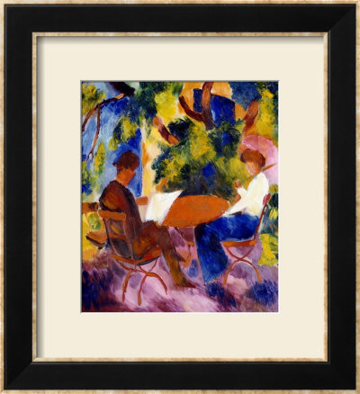 At The Garden Table, 1914 by Auguste Macke Pricing Limited Edition Print image