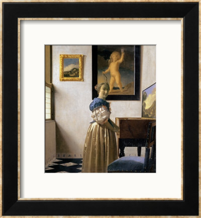 Lady Standing At The Virginal, Circa 1672-73 by Jan Vermeer Pricing Limited Edition Print image