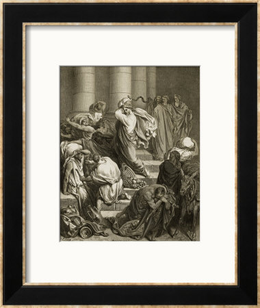 Buyers And Sellers Driven Out Of The Temple by Gustave Dore Pricing Limited Edition Print image
