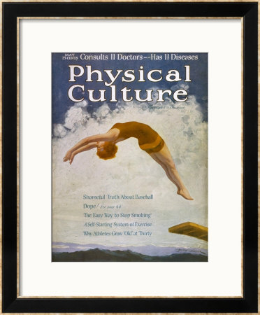 Athletic Woman Performs A Backwards Dive by Jay William Weaver Pricing Limited Edition Print image
