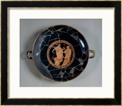 Interior Of An Attic Red-Figure Cup Depicting Apollo And Artemis, Circa 495-490 Bc by Brygos Painter Pricing Limited Edition Print image