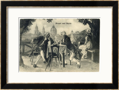 Joseph Haydn With Mozart by V. Janschiek Pricing Limited Edition Print image