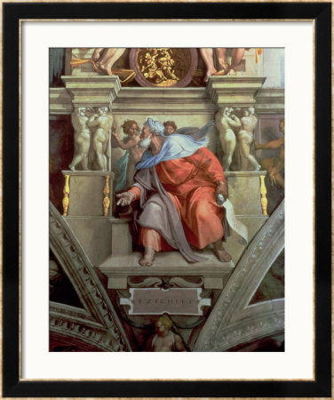 Sistine Chapel Ceiling: The Prophet Ezekiel, 1510 by Michelangelo Buonarroti Pricing Limited Edition Print image
