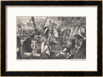 The Romans Under The Command Of General Drusus Invade Germany by Hermann Vogel Pricing Limited Edition Print image