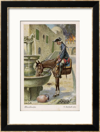 When His Horse Is Cut In Two By An Unfortunate Accident It Becomes Extrememly Thirsty by O. Herrfurth Pricing Limited Edition Print image