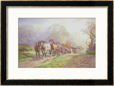 A Logging Team Returning Home by Charles James Adams Pricing Limited Edition Print image