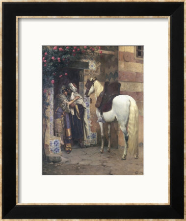 Lovers Embracing In A Doorway by Rudolph Ernst Pricing Limited Edition Print image