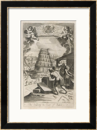In Hope Of Reaching Heaven Noah's Descendants Erect A Ziggurat In The Plain Of Shinar by Michael Van Der Gucht Pricing Limited Edition Print image