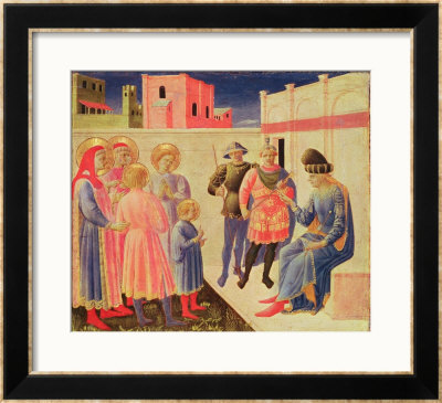 Ss. Cosmas And Damian Before Diocletian, Predella From The Annalena Altarpiece, 1434 by Fra Angelico Pricing Limited Edition Print image