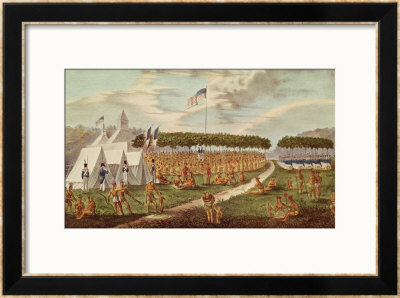 View Of The Great Treaty Held At Prairie Du Chien, Wisconsin by James Otto Lewis Pricing Limited Edition Print image