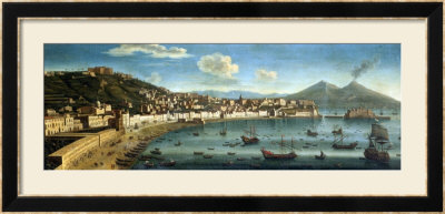 View Of The Bay Of Naples From The Bay Of Chiaia by Tommaso Ruiz Pricing Limited Edition Print image