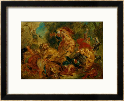 Lion Hunt by Eugene Delacroix Pricing Limited Edition Print image