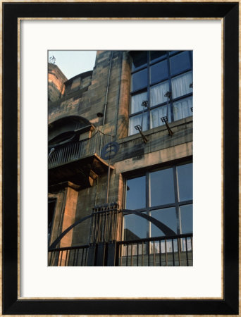 Detail Of The Ironwork Of The North Facade, Built 1897-99 by Charles Rennie Mackintosh Pricing Limited Edition Print image