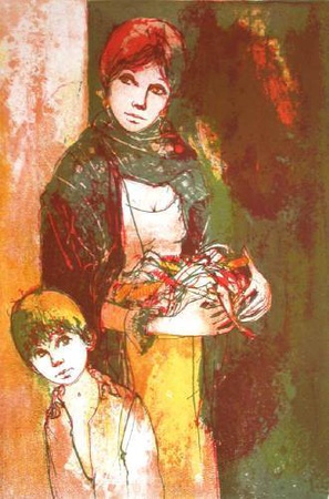 Femme Et Enfant by Jean-Baptiste Valadie Pricing Limited Edition Print image