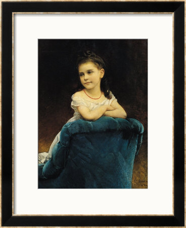 Portrait Of Mademoiselle Franchetti, 1877 by Leon Joseph Florentin Bonnat Pricing Limited Edition Print image