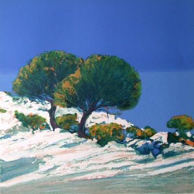 Les Deux Cypres by Jean-Claude Allenbach Pricing Limited Edition Print image