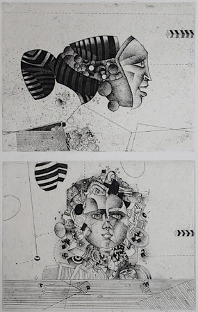 Masques 1-2 by Bezdikian Assadour Pricing Limited Edition Print image